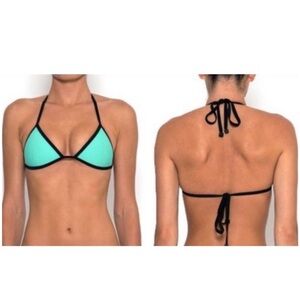 TRIANGL SWIMWEAR Chloe Miami Mint Triangle Bikini (ONLY) Top Size Small
